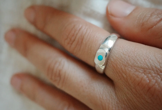 tiny turquoise ring